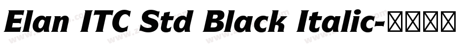 Elan ITC Std Black Italic字体转换
